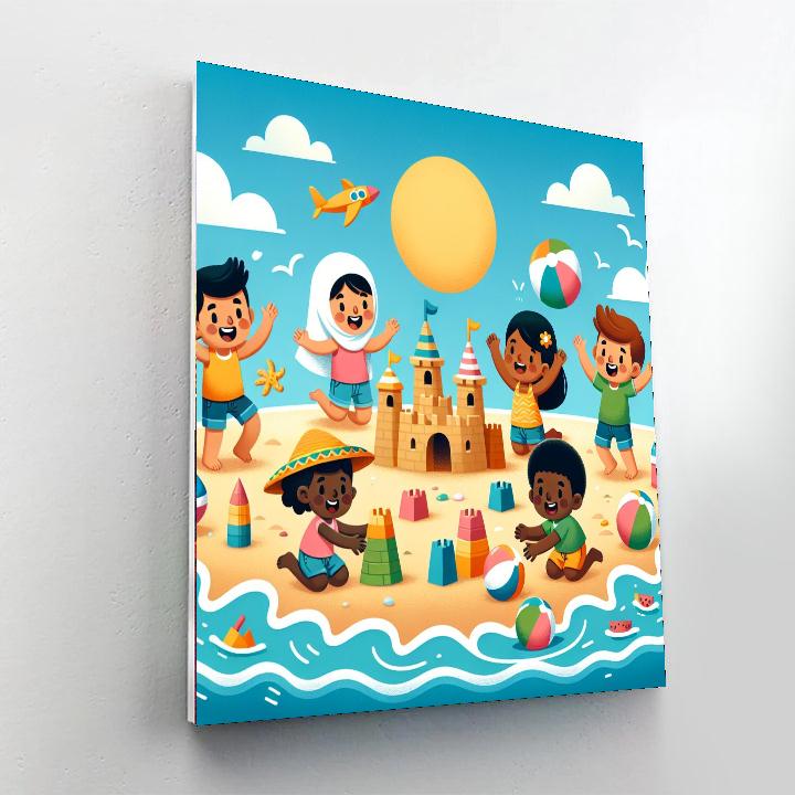 Charming Beach Party Number Painting