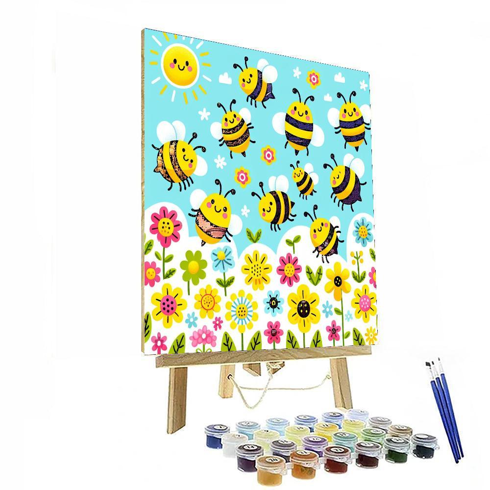 Bouncy Bees Paint By Number