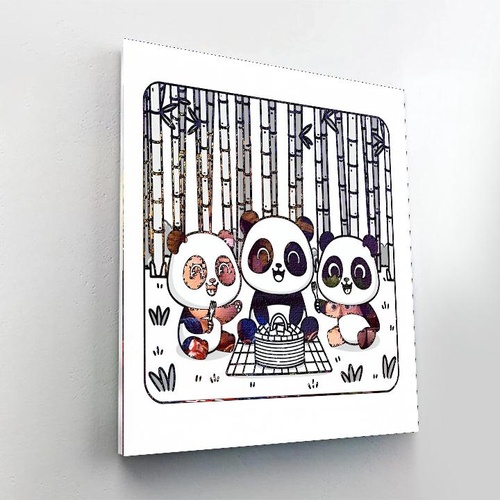 Majestic Panda Picnic Number Painting