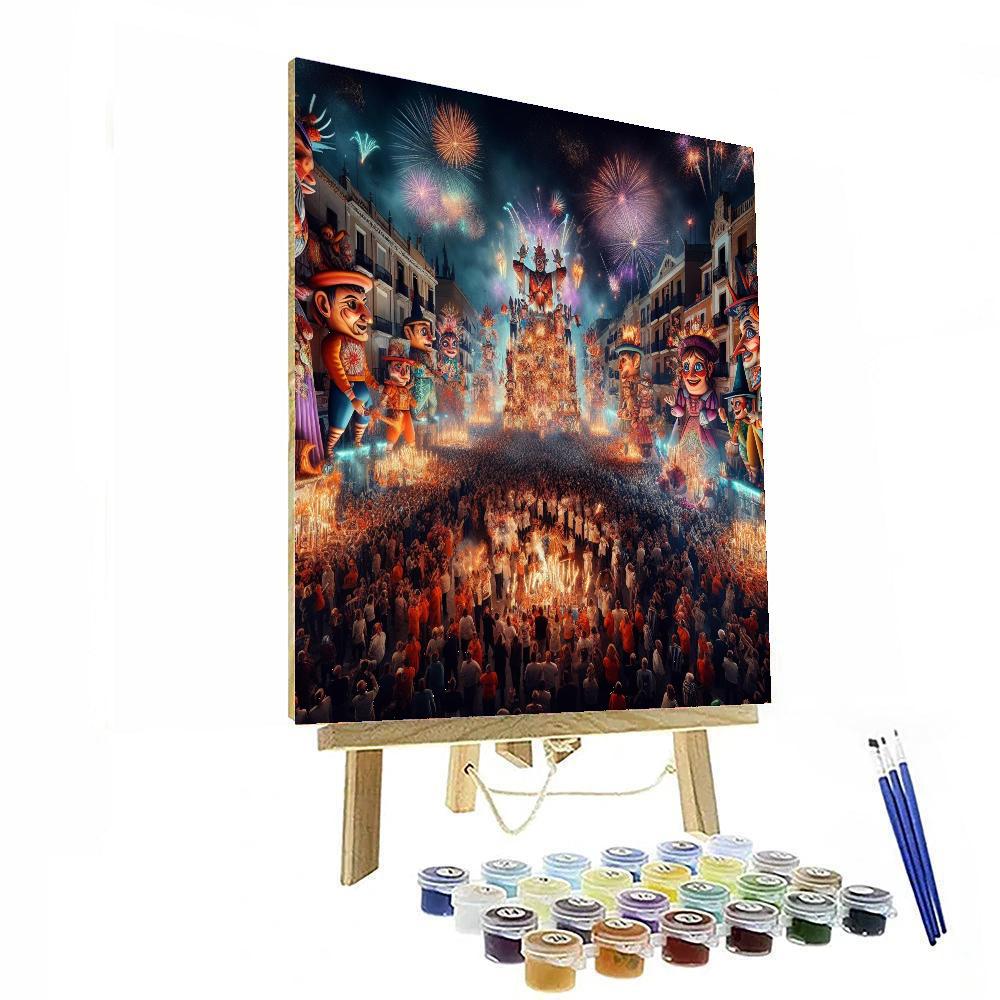 Las Fallas Number Painting