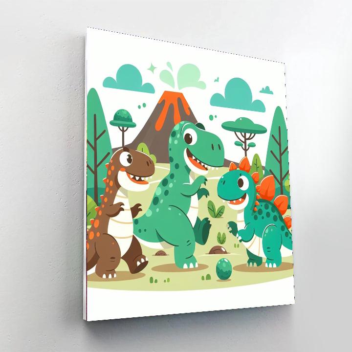 Happy Dinosaur Discovery Paint By Numbers Kits