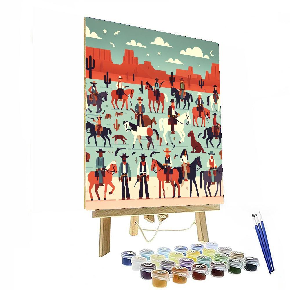Wild West Adventure Show Painting Number Kit