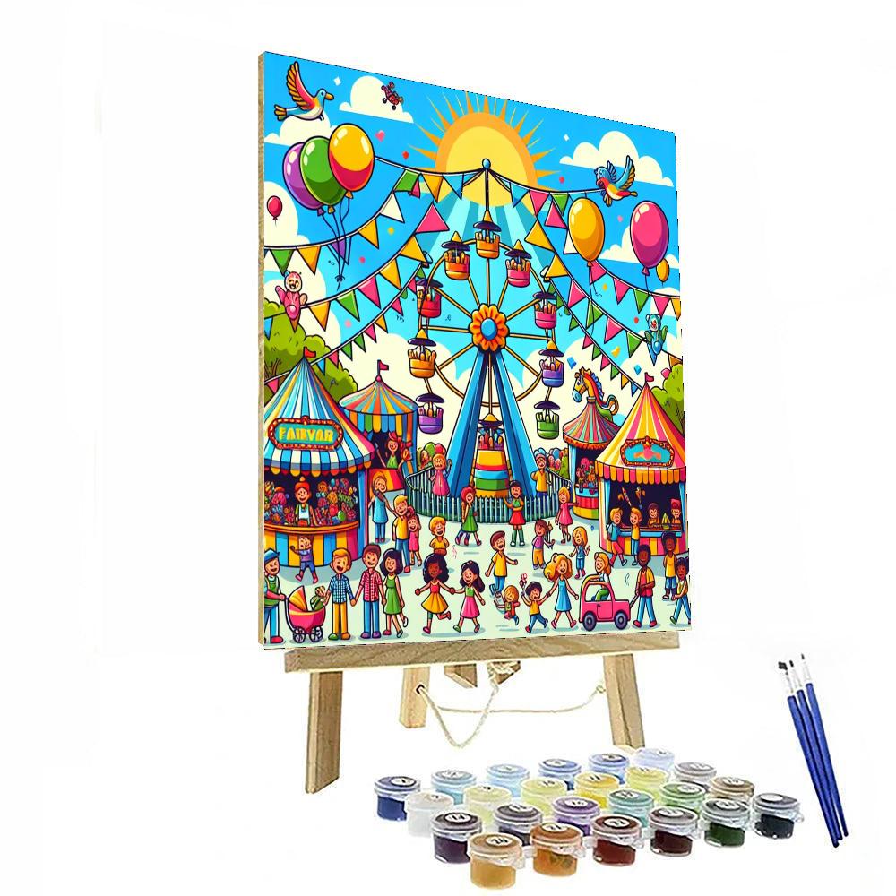Fun Fairground Fun Paint By Numbers Art