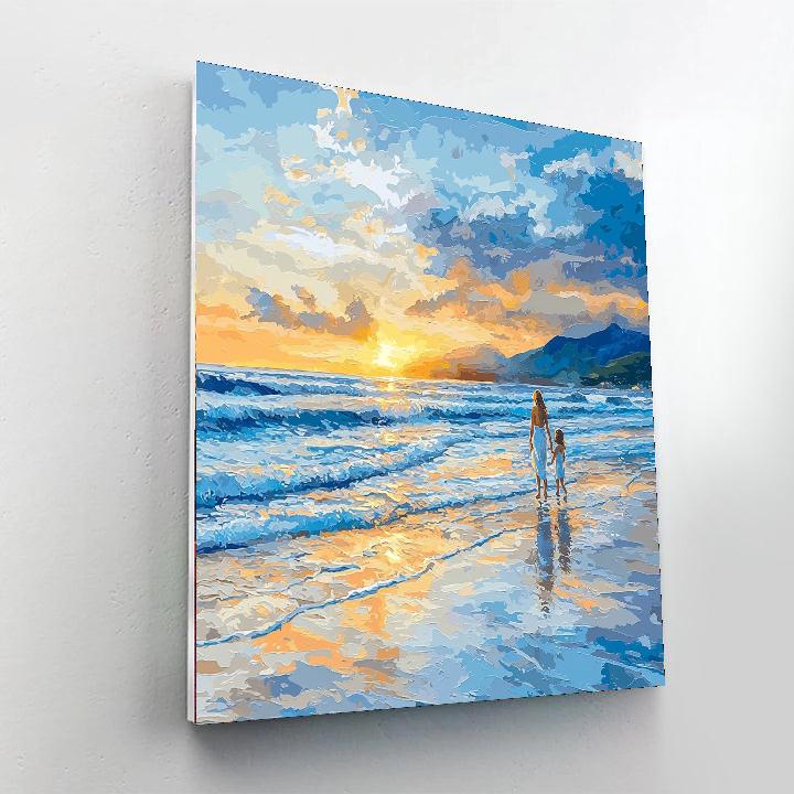 Seaside Stroll With Mom Painting Number Kit