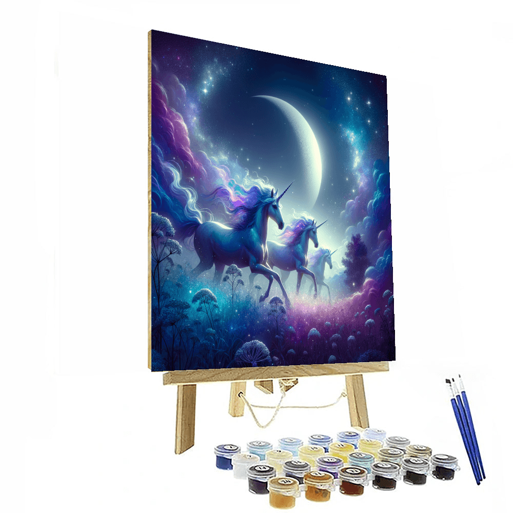 Enchanted Unicorn Realm Number Painting