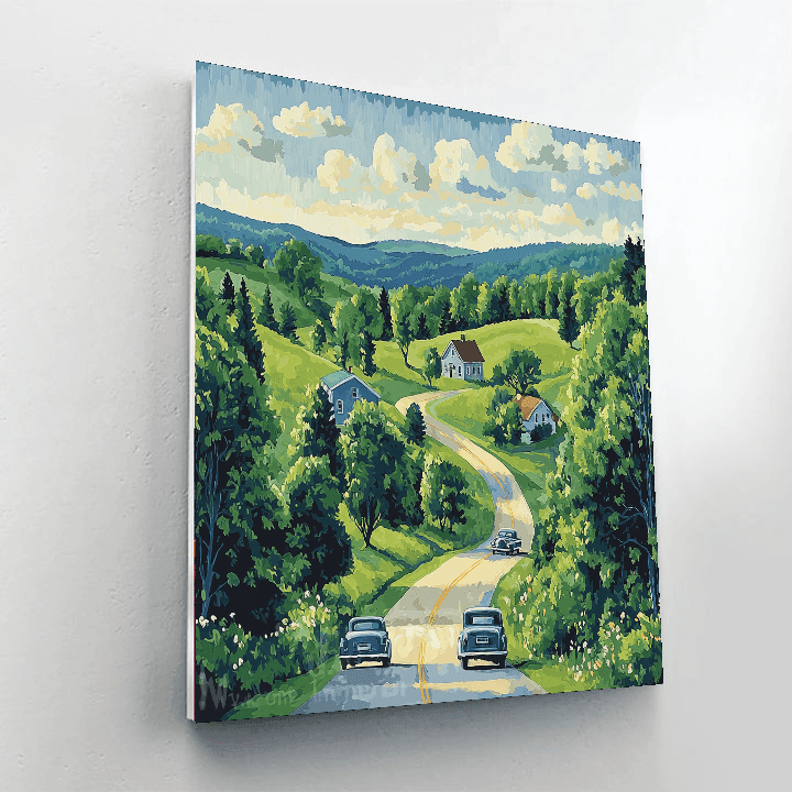 Edward Hopper Inspired Charming Vintage  Paint By Numbers Kits