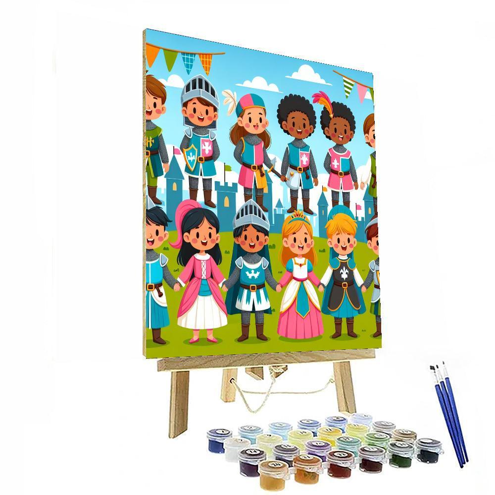 Knights And Princesses Painting Number Kit