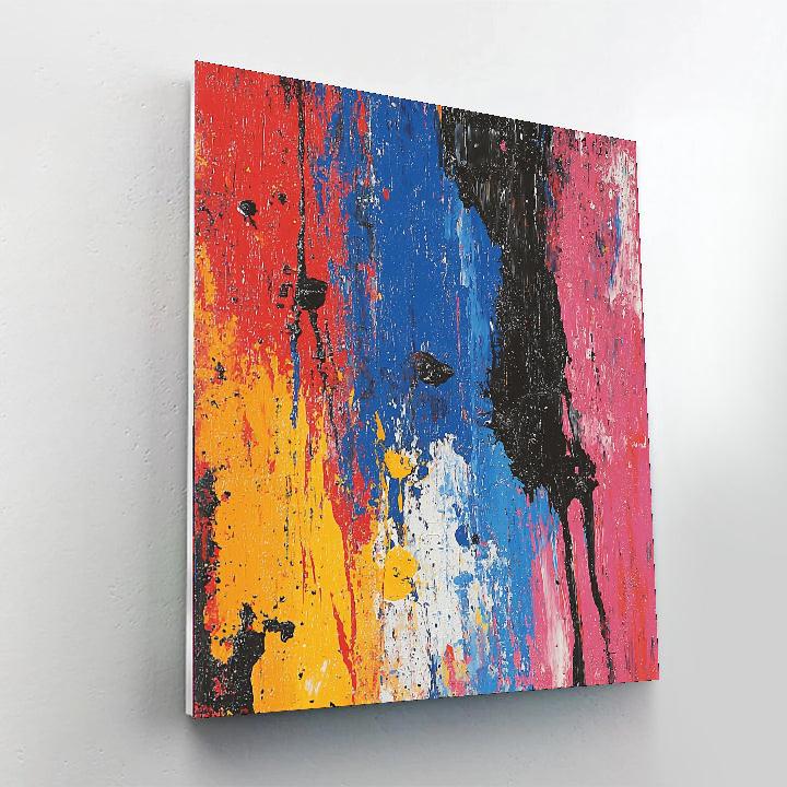 Jackson Pollock Inspired Abstract Reflections Of Time  Number Painting