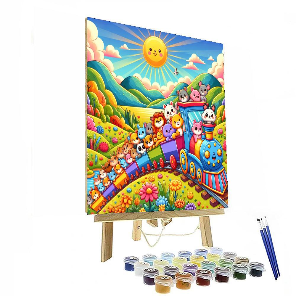 Fantasy Adventure Train Painting Number Kit