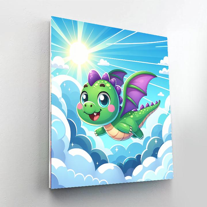 Adventurous Little Dragon Numbered Painting Kits