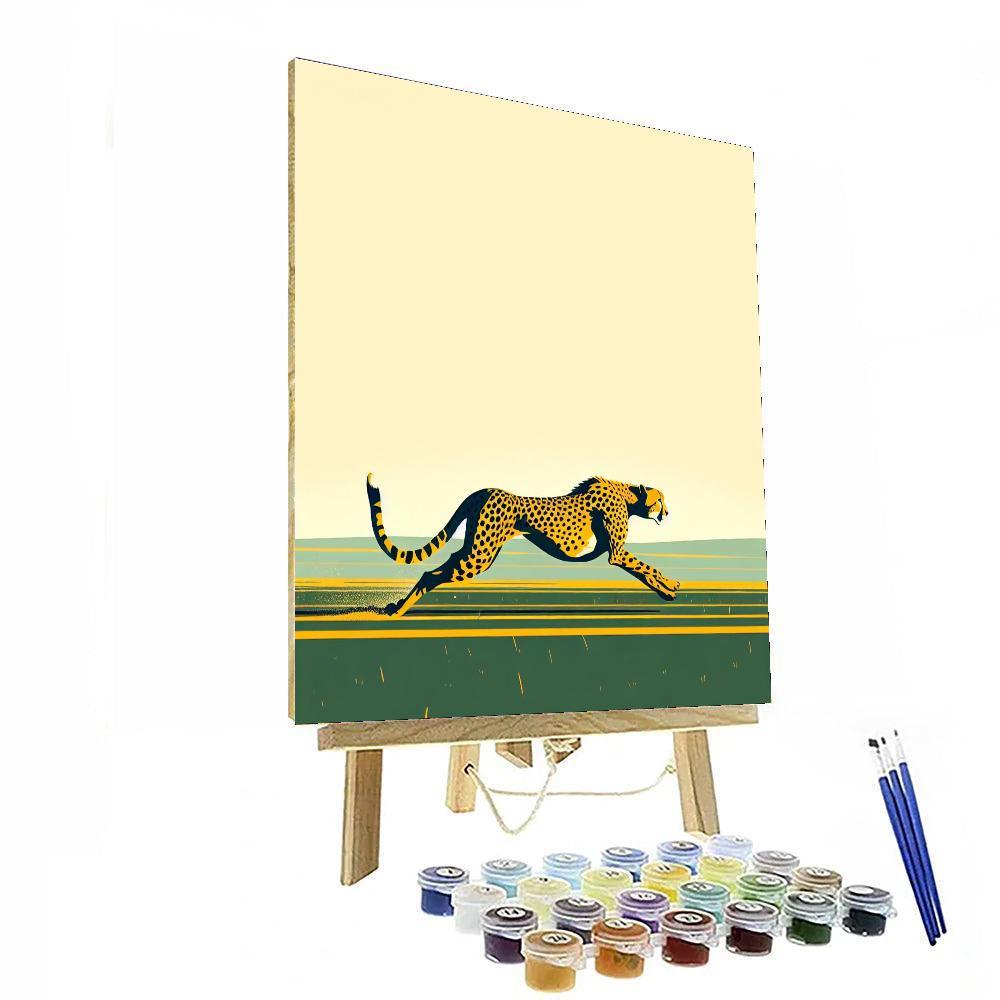 Cheery Cheetah Chase Paint By Color