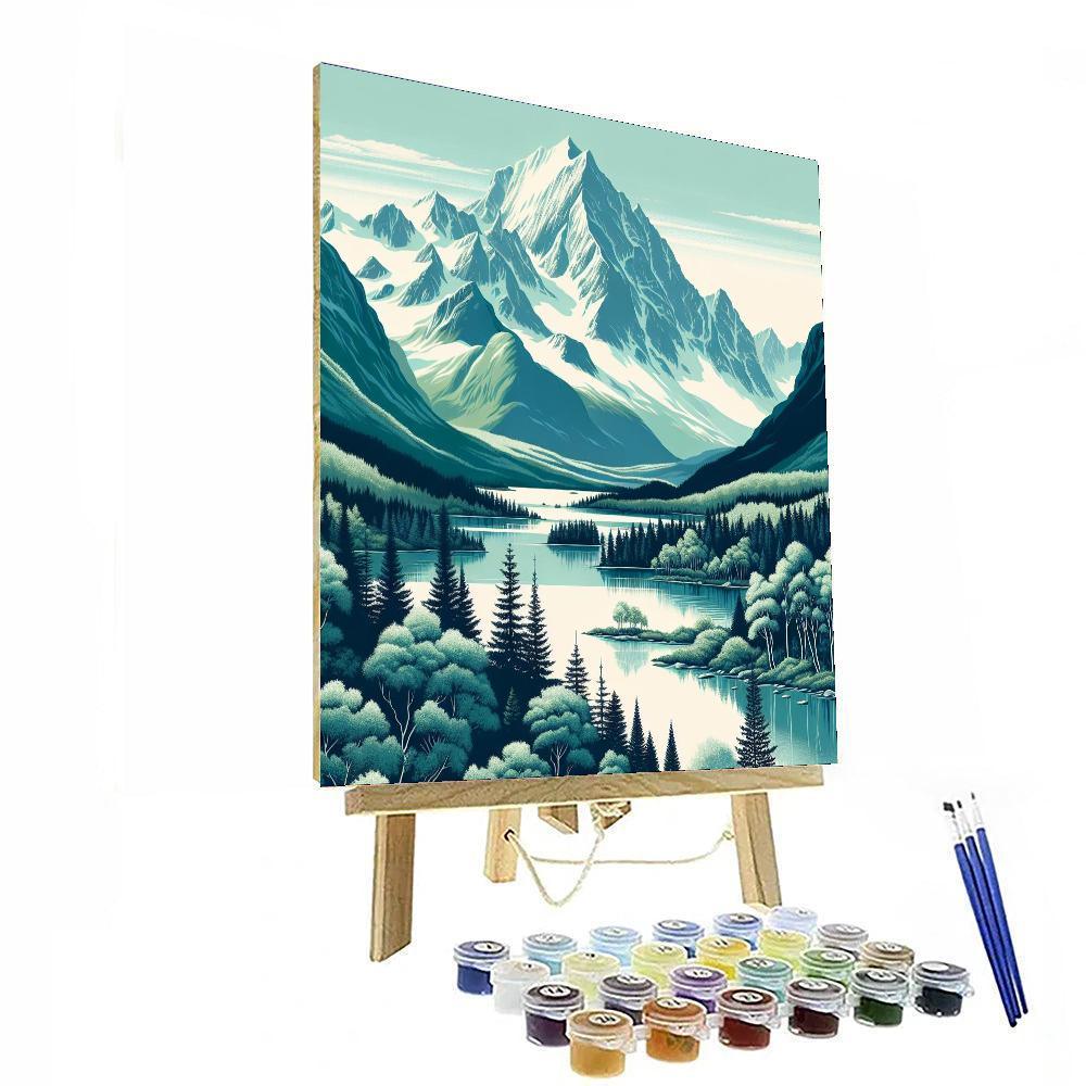 Peaceful Nordic Wilderness Numbered Painting Kits