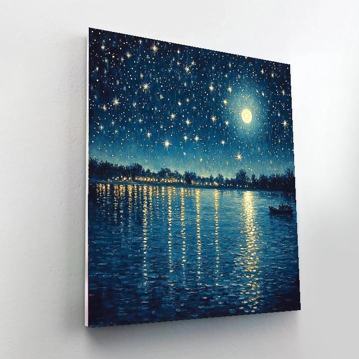 Georges Seurat Inspired Nocturnal Illumination  Numbered Painting Kits