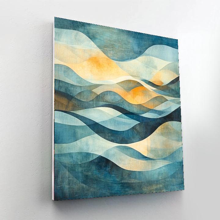 Nandalal Bose Inspired Fluid Reflections  Painting Number Kit