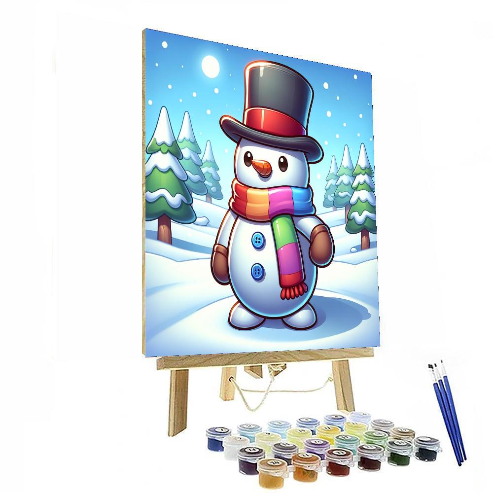 Snazzy Snowman DIY Paint By Numbers