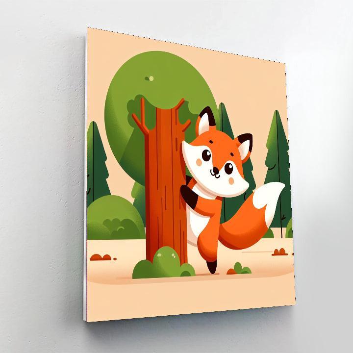 Playful Fox Family Paint By Number