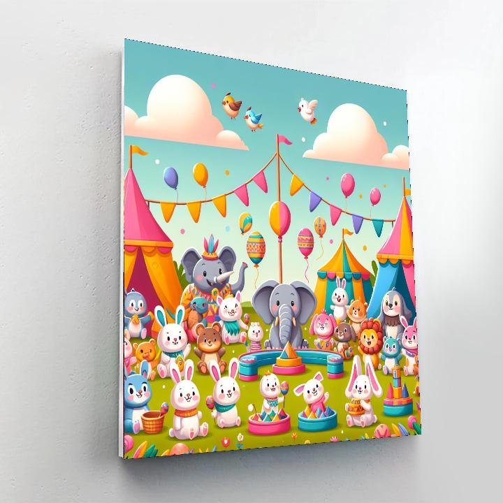 Festival Of Colorful Creatures Paint By Numbers Art