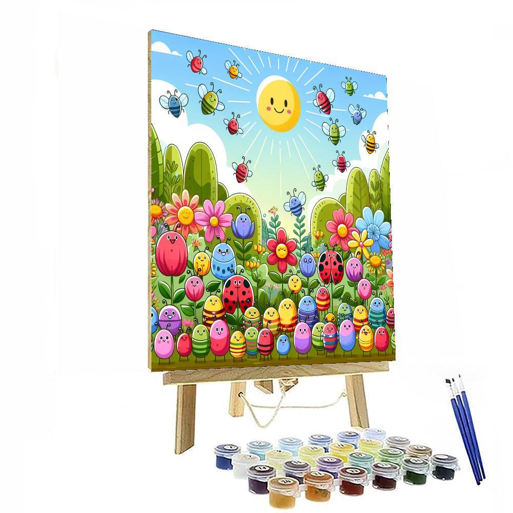 Silly Bug Parade Paint By Numbers Art