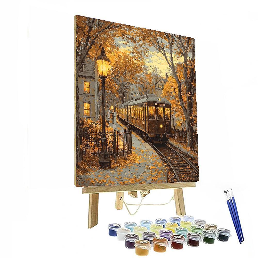 J.C. Leyendecker Inspired Nostalgic Vintage Railway  Paint By Numbers Kits