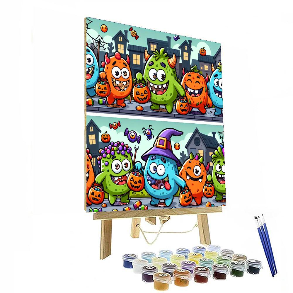 Jolly Halloween Monsters Numbered Painting Kits