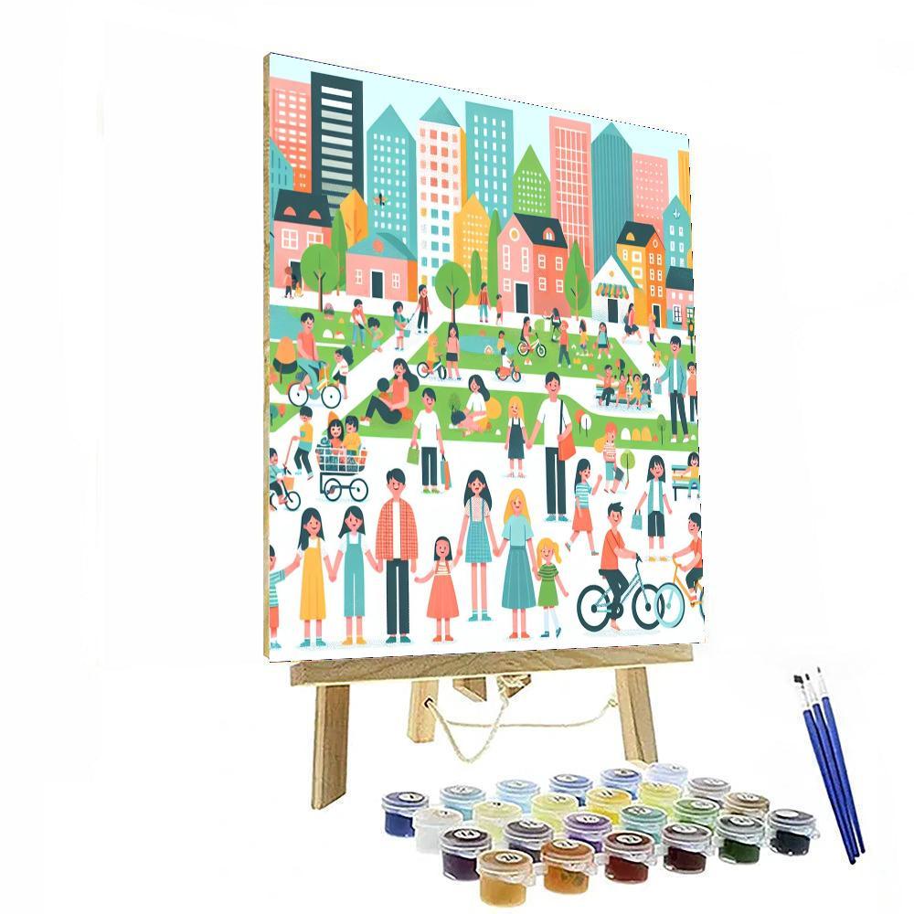 Sunny Day In The City Paint By Number