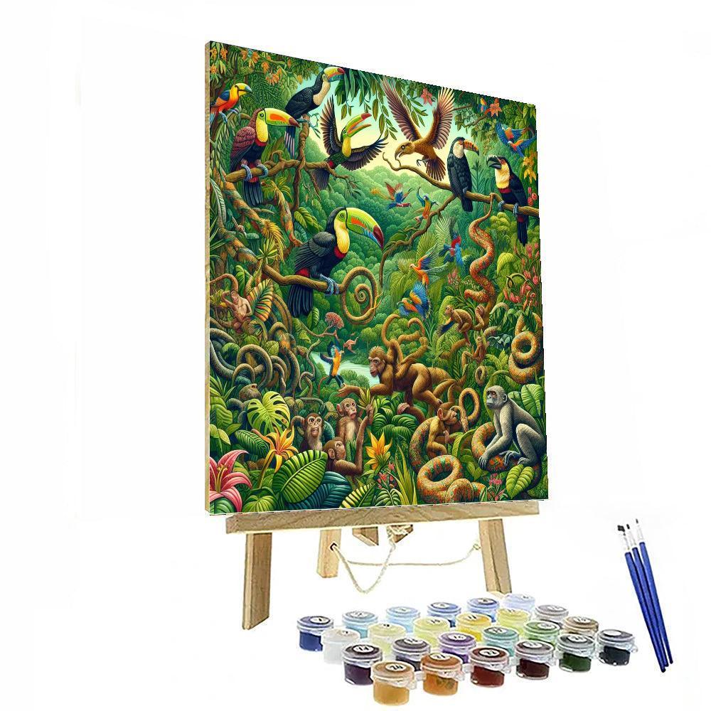 Lush Green Jungle Adventure Numbered Painting Kits