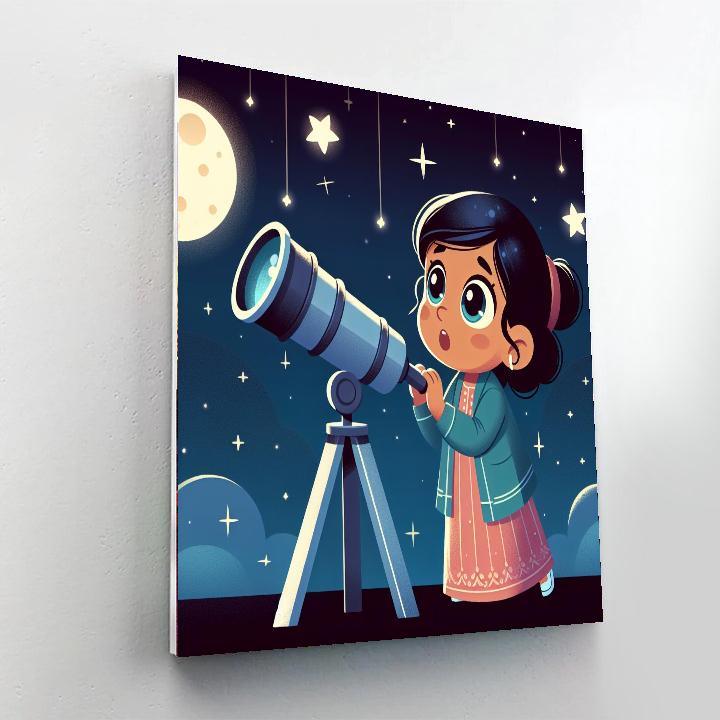 Galactic Star Gazer Paint By Numbers Art
