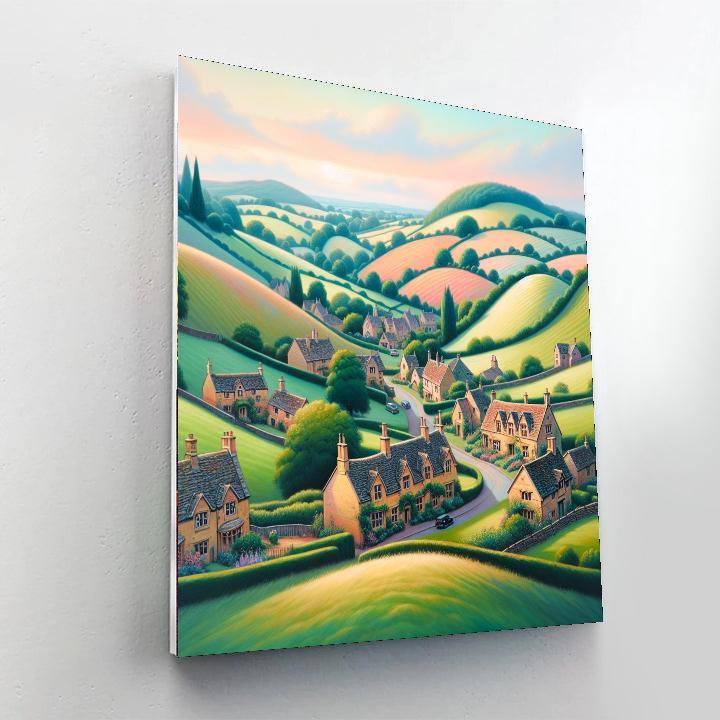 Charming Cotswolds Countryside Painting By Numbers Kit