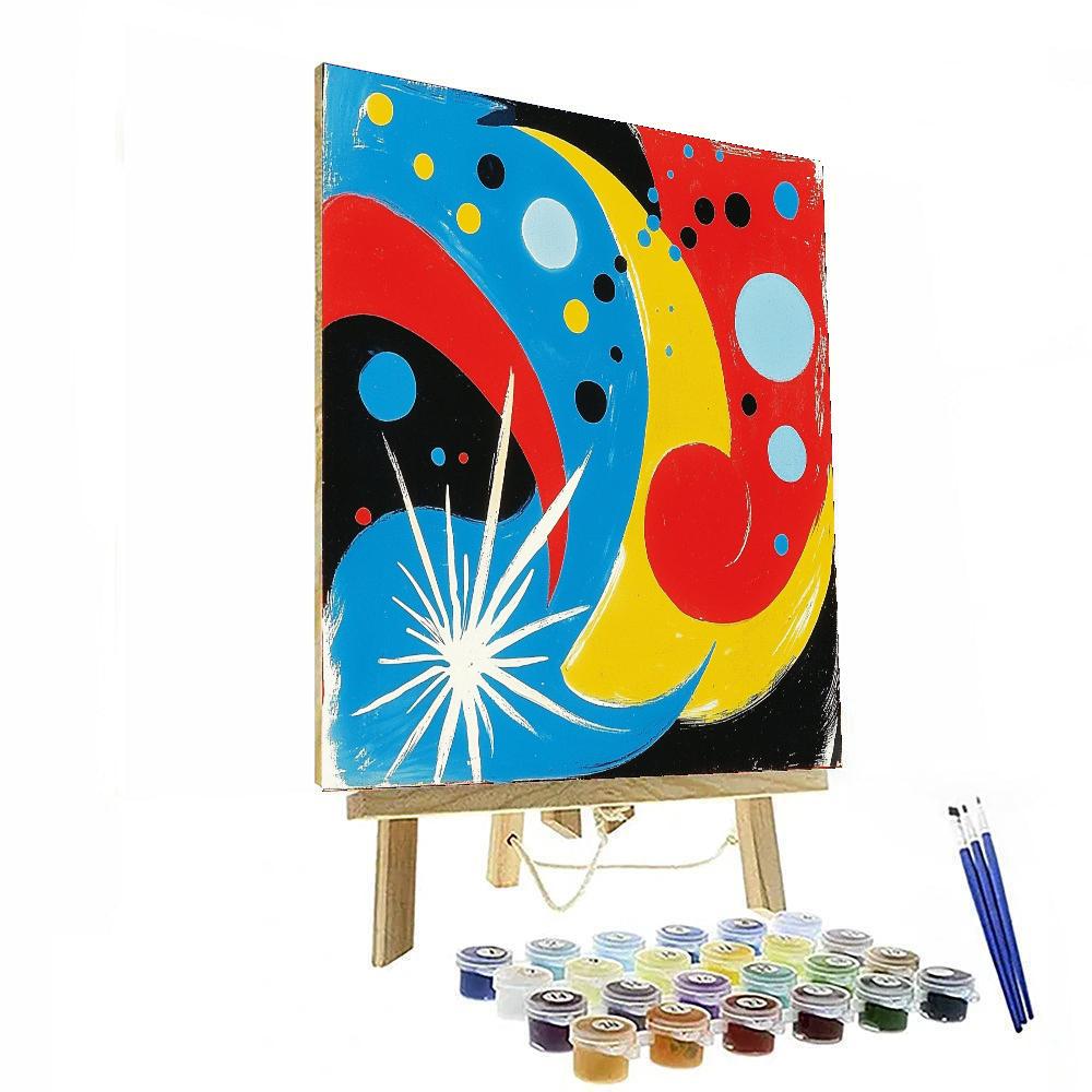 Joan Miró Inspired Fanciful Forms  Painting By Numbers Kit