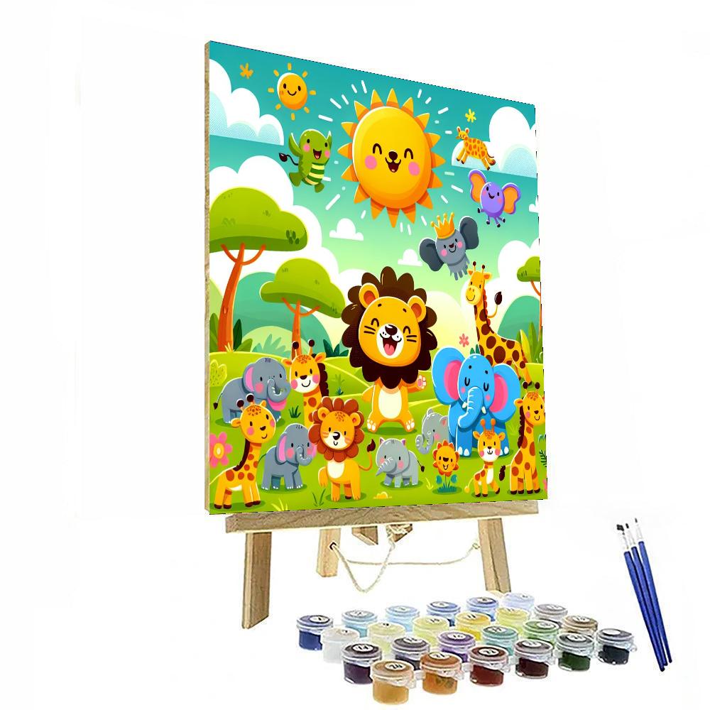 Fantastic Safari Adventure Paint By Numbers Art