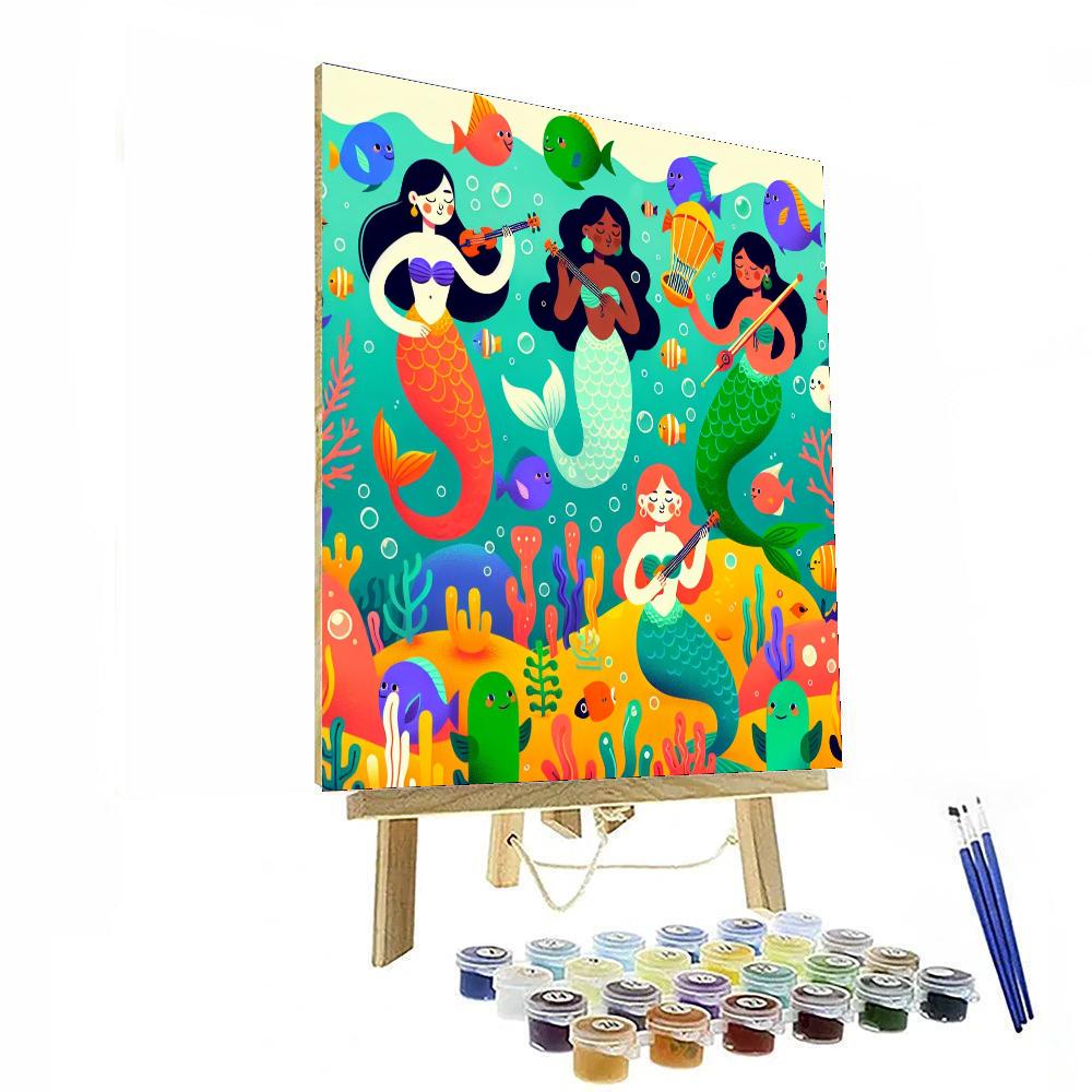 Mermaid Coral Concert Paint By Numbers Art