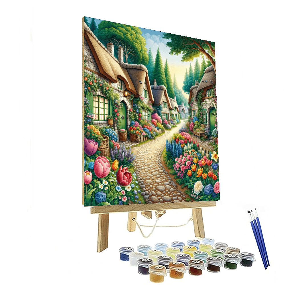 Fairytale Village Lane Number Painting