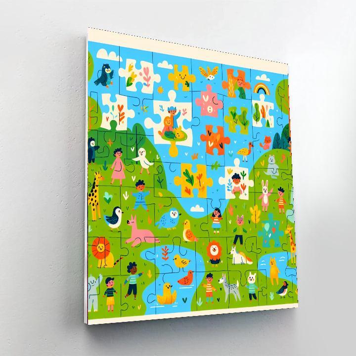 Jolly Jigsaw Puzzle Painting Number Kit