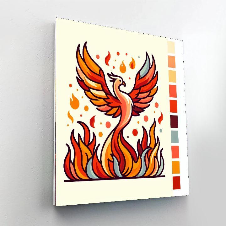Mystical Phoenix Rising Paint By Number