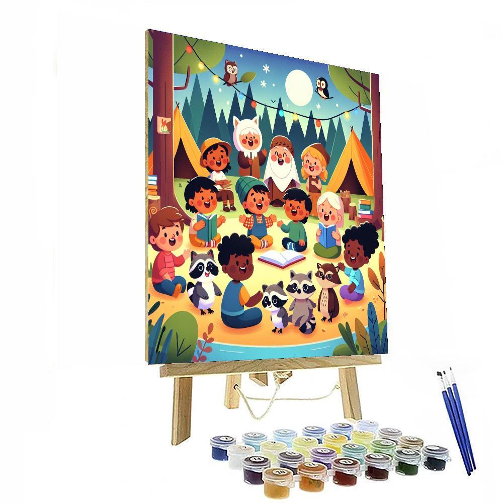 Forest Campfire Tales Painting By Numbers Kit