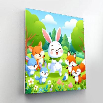 Happy Woodland Creatures DIY Paint By Numbers