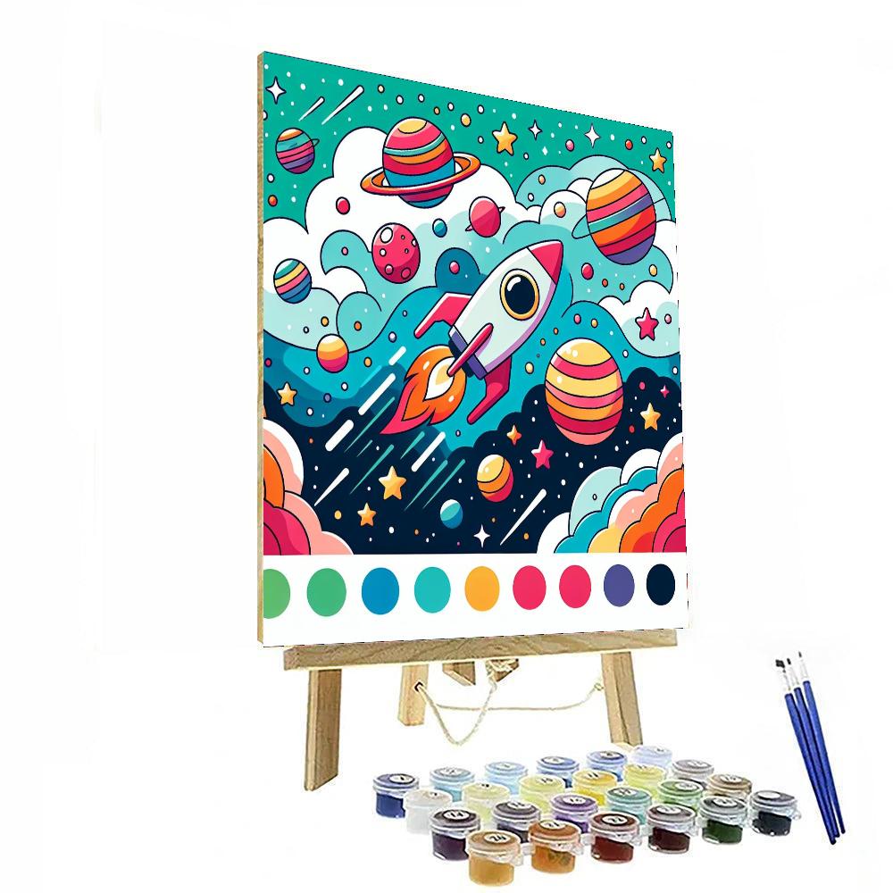 Starry Galaxy Adventure Paint By Numbers