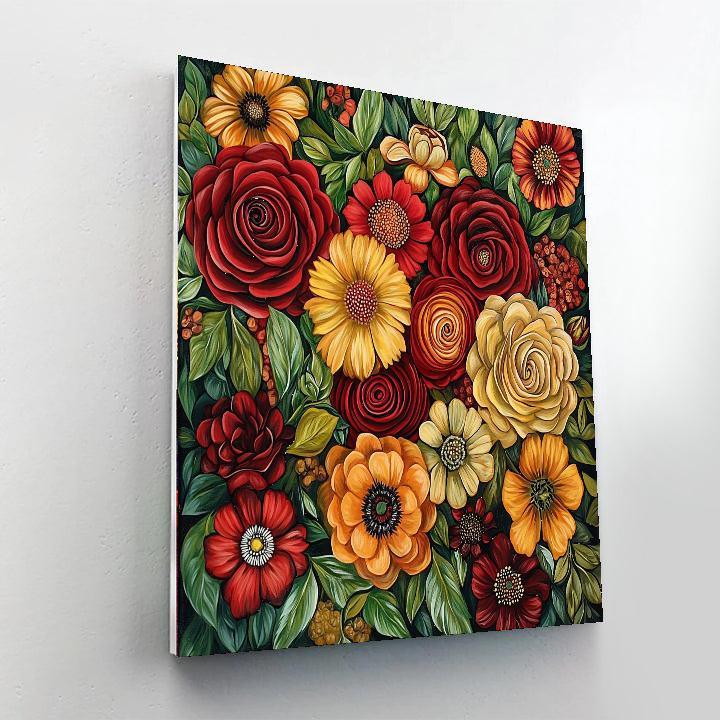 Frida Kahlo Inspired Heartfelt Blossoms  Painting Number Kit