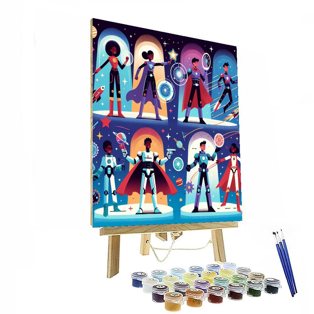 Space Galaxy Guardians Paint By Color