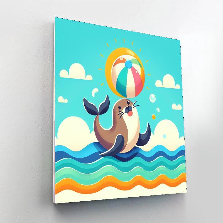Silly Sealion Painting Number Kit