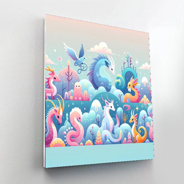 Marvelous Mythical Menagerie Paint By Numbers Art