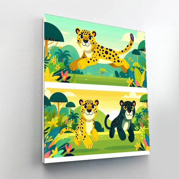 Jumpy Jaguars Paint By Numbers Art