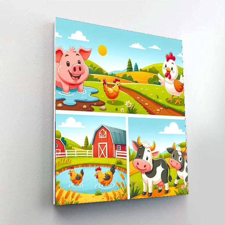 Farmyard Fun With Friends Number Painting