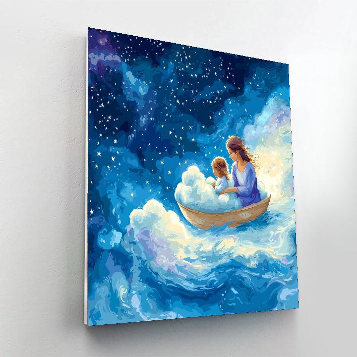 Sailing Together In Dreams Number Painting