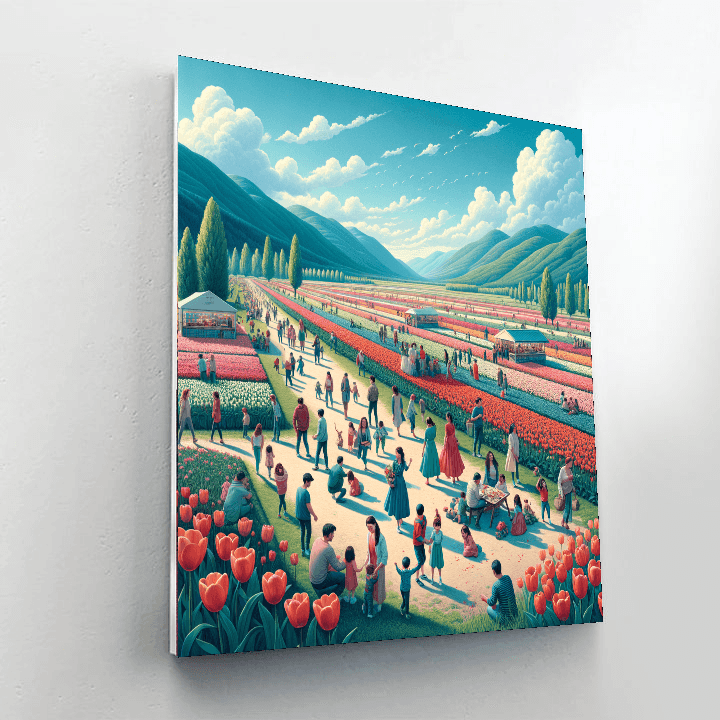 Tulip Festival - Skagit Valley, Washington Number Painting