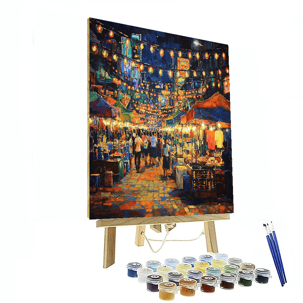 Temple Street Night Market - Hong Kong Numbered Painting Kits