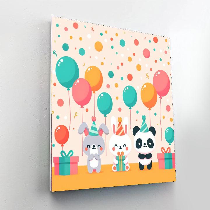 Polka Dot Party Paint By Numbers Art