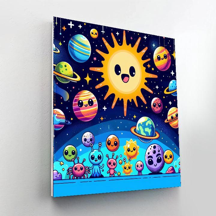 Galactic Playground For Kids Numbered Painting Kits