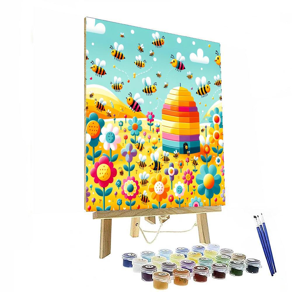 Busy Bee Hive Painting Number Kit