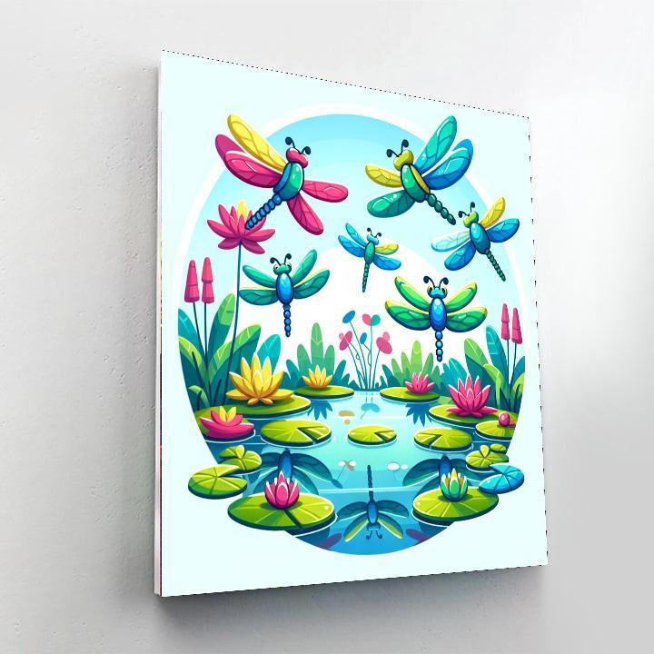 Magical Dragonfly Flight DIY Paint By Numbers